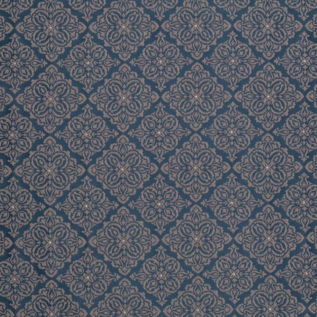 D4053 Damask,Diamonds Navy Elsa Blue Charlotte Fabrics