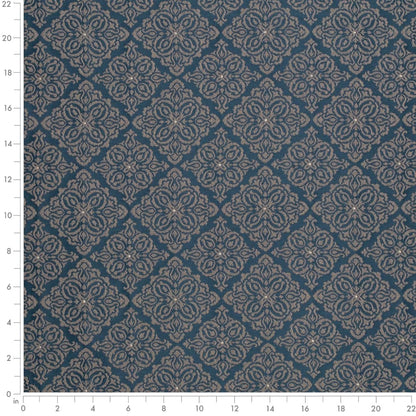 D4053 Damask,Diamonds Navy Elsa Blue Charlotte Fabrics