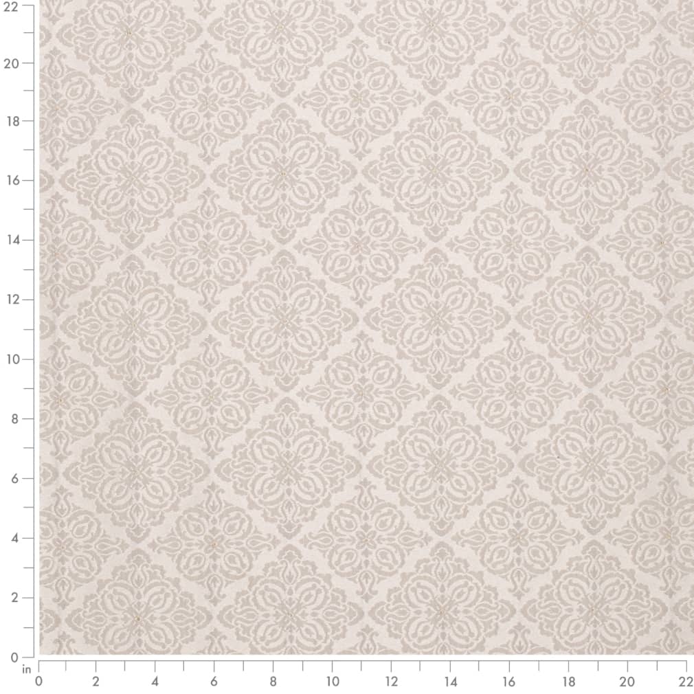 D4054 Damask,Diamonds Taupe Elsa Beige & Taupe Charlotte Fabrics