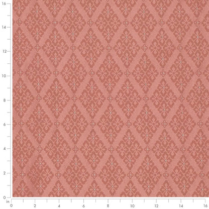 D4056 Diamonds Rose Lily Coral & Peach,Pink Charlotte Fabrics