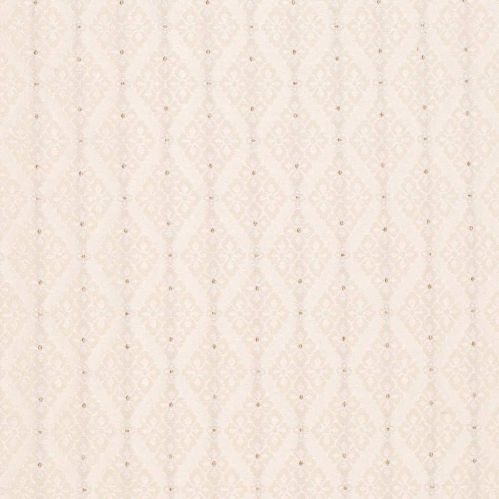 D4058 Diamonds White & Ivory Charlotte Fabrics Woven Patterns