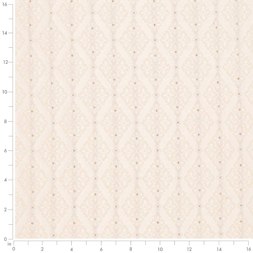 D4058 Diamonds Ivory Lily White & Ivory Charlotte Fabrics