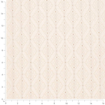 D4058 Diamonds Ivory Lily White & Ivory Charlotte Fabrics