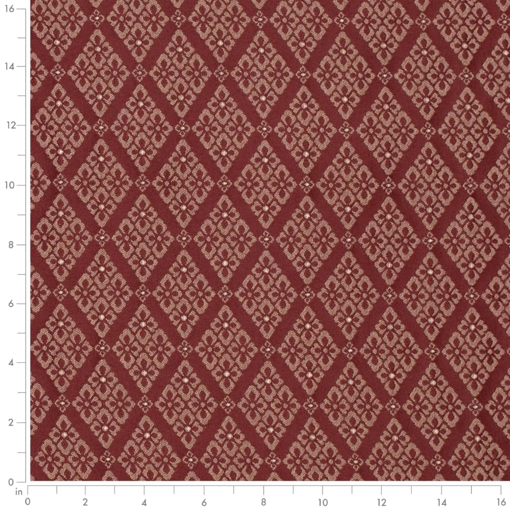 D4059 Diamonds Garnet Lily Red & Burgundy Charlotte Fabrics