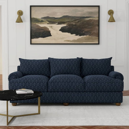D4060 Diamonds Navy Lily Blue Charlotte Fabrics