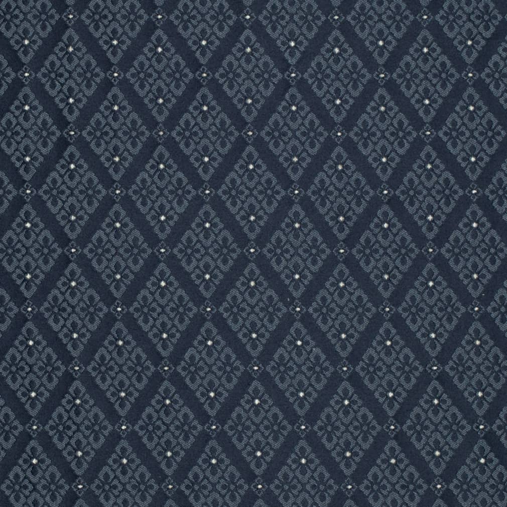 D4060 Diamonds Navy Lily Blue Charlotte Fabrics