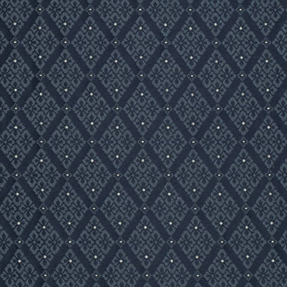 D4060 Diamonds Navy Lily Blue Charlotte Fabrics