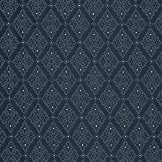 D4060 Diamonds Navy Lily Blue Charlotte Fabrics