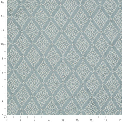 D4061 Diamonds Azure Lily Aqua & Teal,Blue Charlotte Fabrics