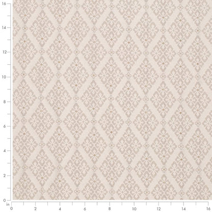 D4062 Diamonds Taupe Lily Beige & Taupe Charlotte Fabrics