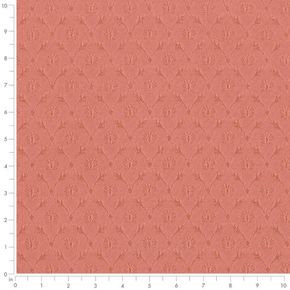 D4064 Abstract & Geometric Rose Nina Coral & Peach,Pink Charlotte Fabrics