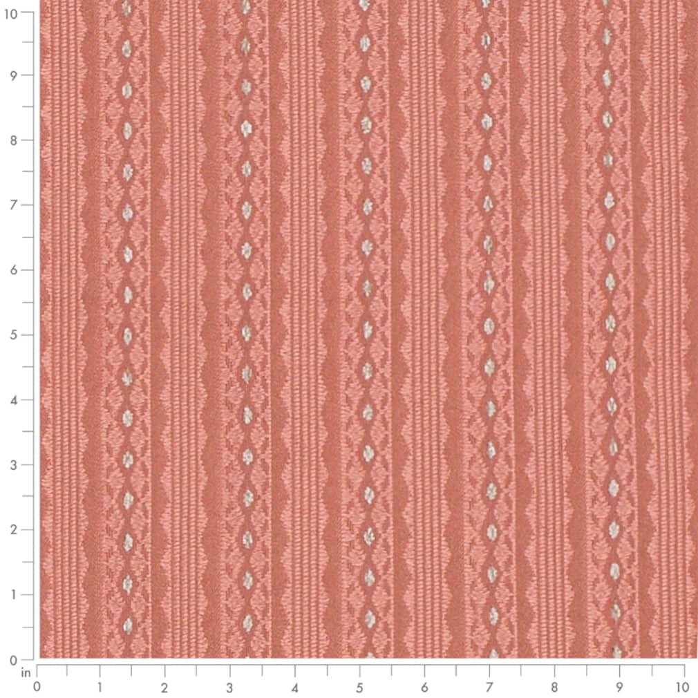 D4072 Stripe Rose Mona Coral & Peach,Pink Charlotte Fabrics