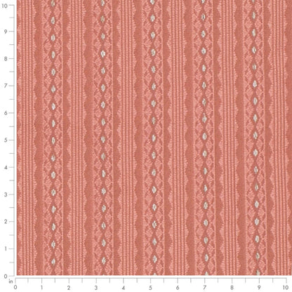 D4072 Stripe Rose Mona Coral & Peach,Pink Charlotte Fabrics