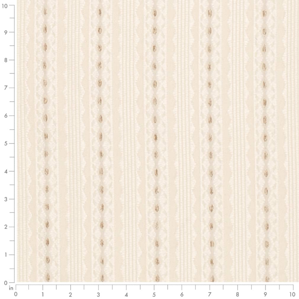 D4074 Stripe Ivory Mona White & Ivory Charlotte Fabrics