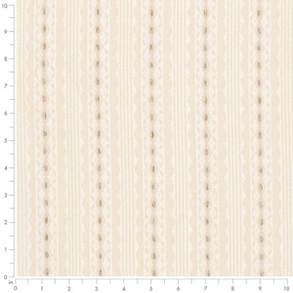 D4074 Stripe Ivory Mona White & Ivory Charlotte Fabrics