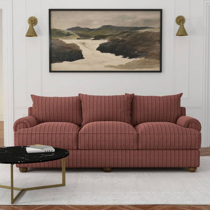 D4075 Stripe Garnet Mona Red & Burgundy Charlotte Fabrics