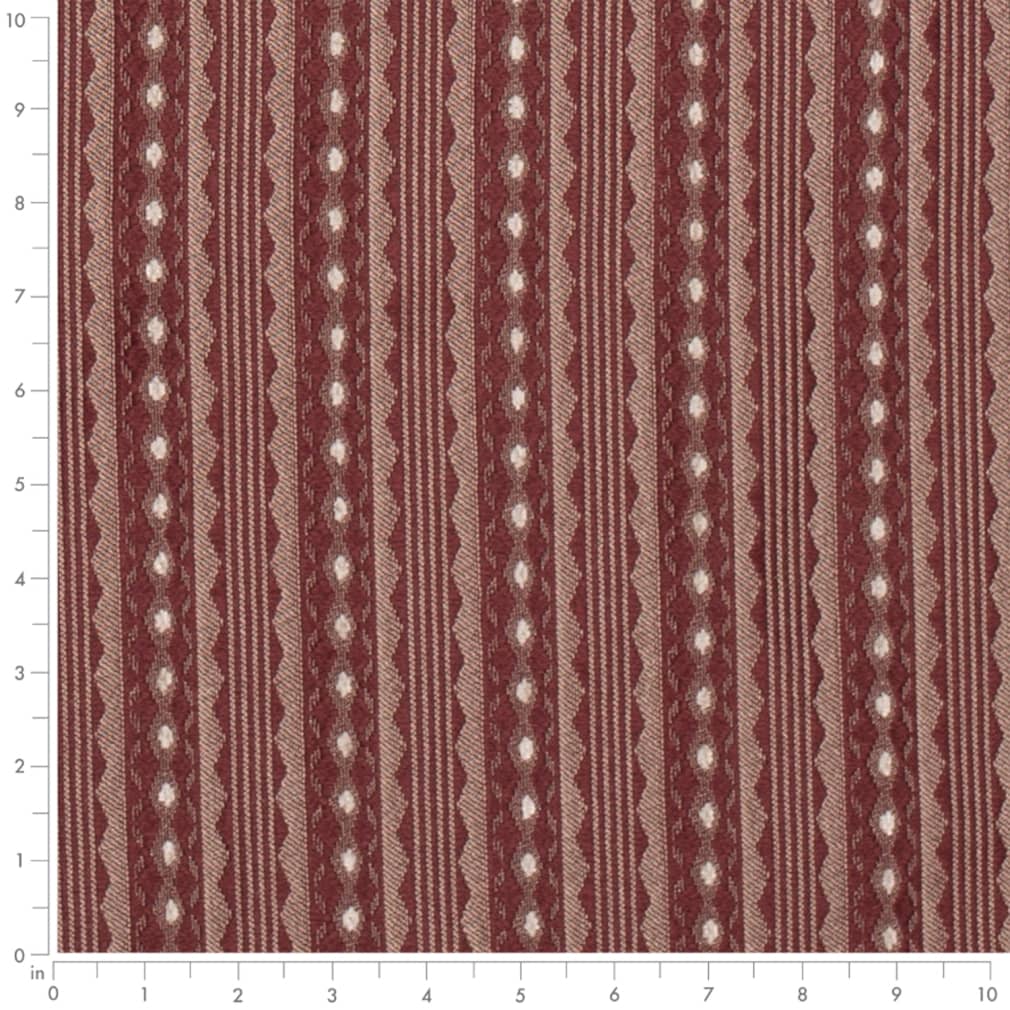 D4075 Stripe Garnet Mona Red & Burgundy Charlotte Fabrics