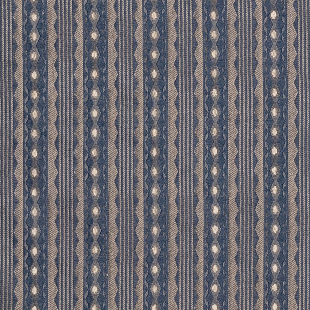 D4077 Stripe Navy Mona Blue Charlotte Fabrics