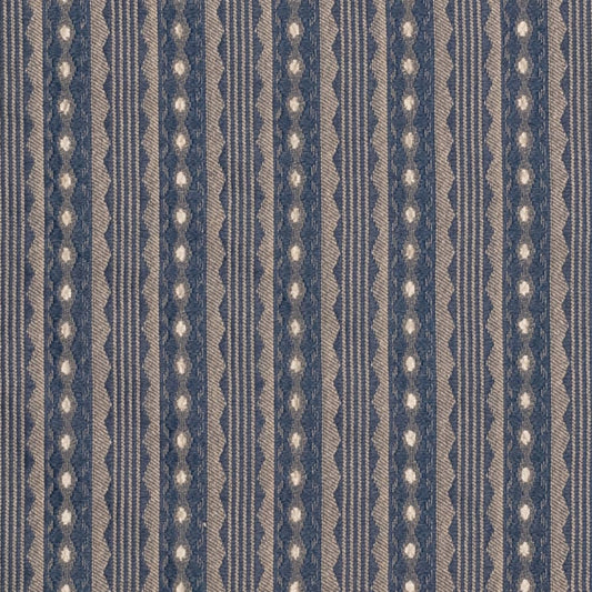D4077 Stripe Navy Mona Blue Charlotte Fabrics