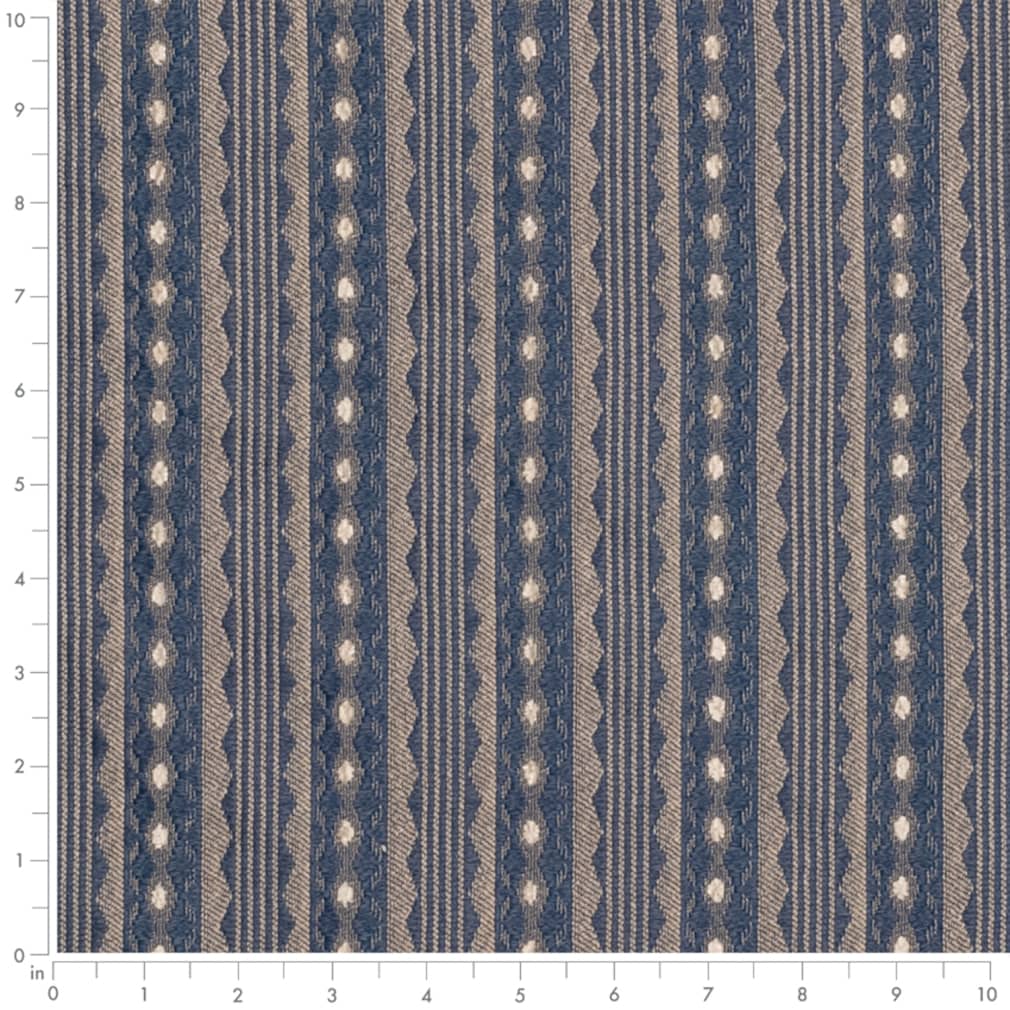 D4077 Stripe Navy Mona Blue Charlotte Fabrics