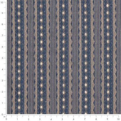 D4077 Stripe Navy Mona Blue Charlotte Fabrics