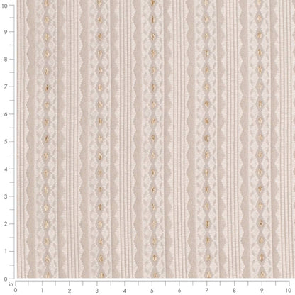 D4078 Stripe Taupe Mona Beige & Taupe Charlotte Fabrics