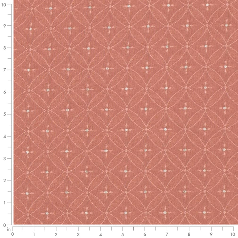 D4080 Abstract & Geometric Rose Bria Coral & Peach,Pink Charlotte Fabrics