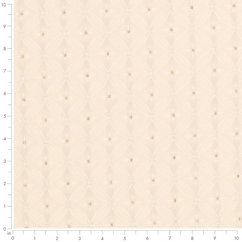 D4082 Abstract & Geometric Ivory Bria White & Ivory Charlotte Fabrics
