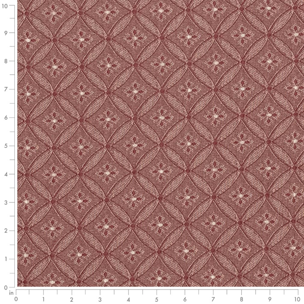 D4083 Abstract & Geometric Garnet Bria Red & Burgundy Charlotte Fabrics