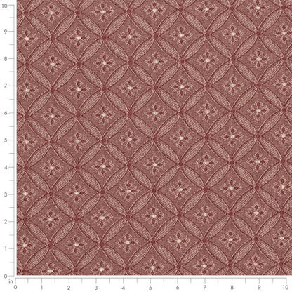 D4083 Abstract & Geometric Garnet Bria Red & Burgundy Charlotte Fabrics