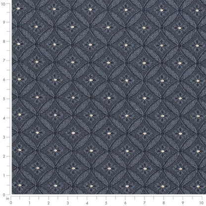 D4084 Abstract & Geometric Navy Bria Blue Charlotte Fabrics