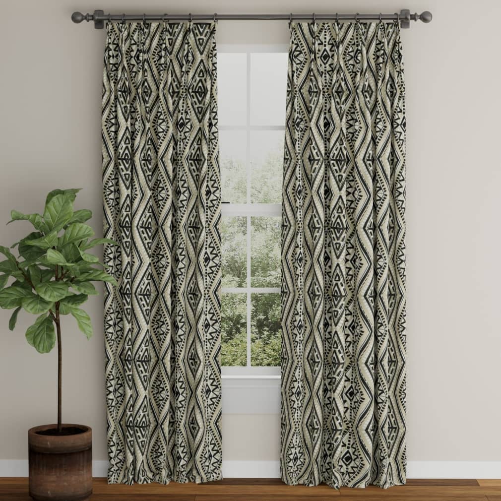 D4100 Abstract & Geometric,Global Sand Beige & Taupe,Black Charlotte Fabrics