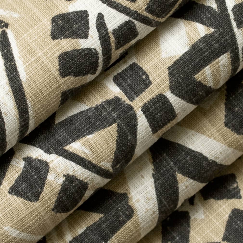 D4100 Abstract & Geometric,Global Sand Beige & Taupe,Black Charlotte Fabrics