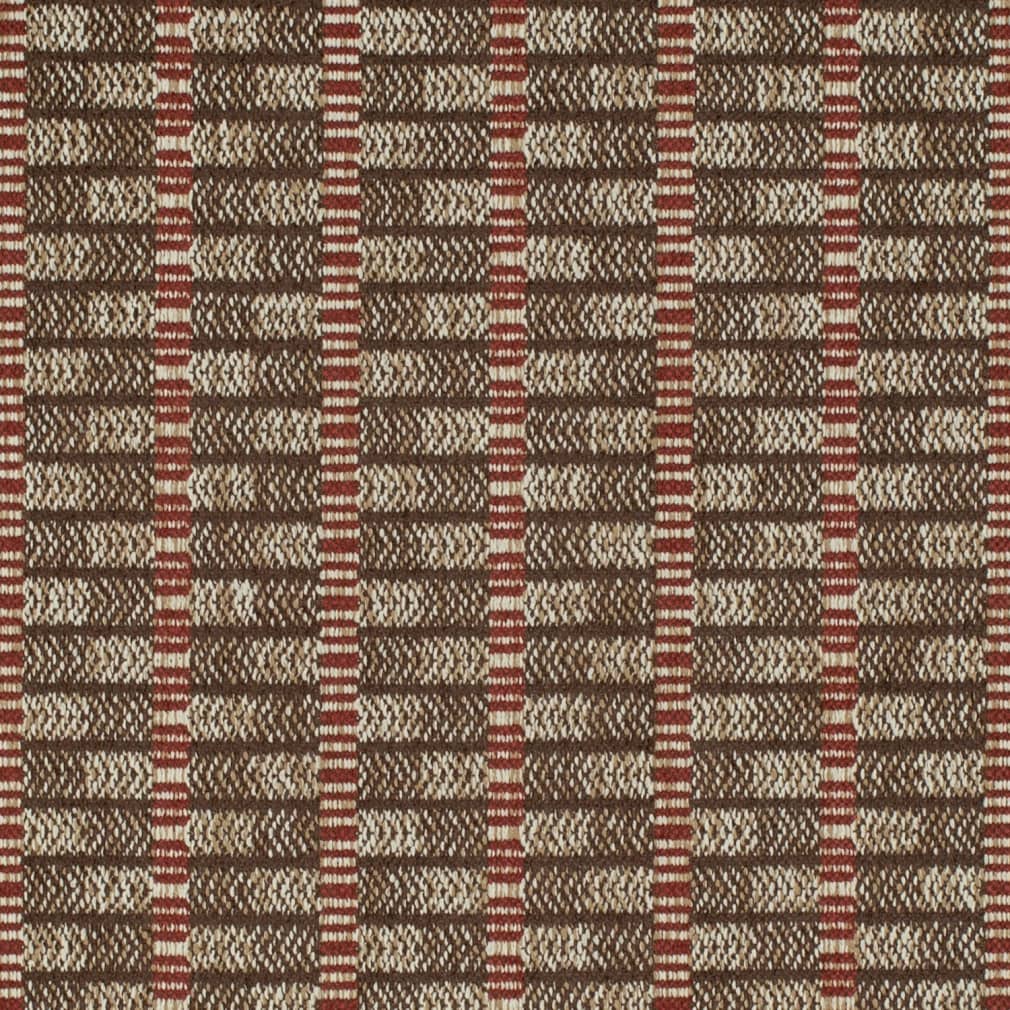 D4105 Abstract & Geometric,Global,Stripe Brick Brown Charlotte Fabrics