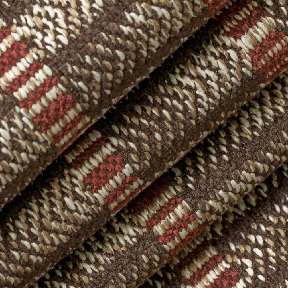 D4105 Abstract & Geometric,Global,Stripe Brick Brown Charlotte Fabrics
