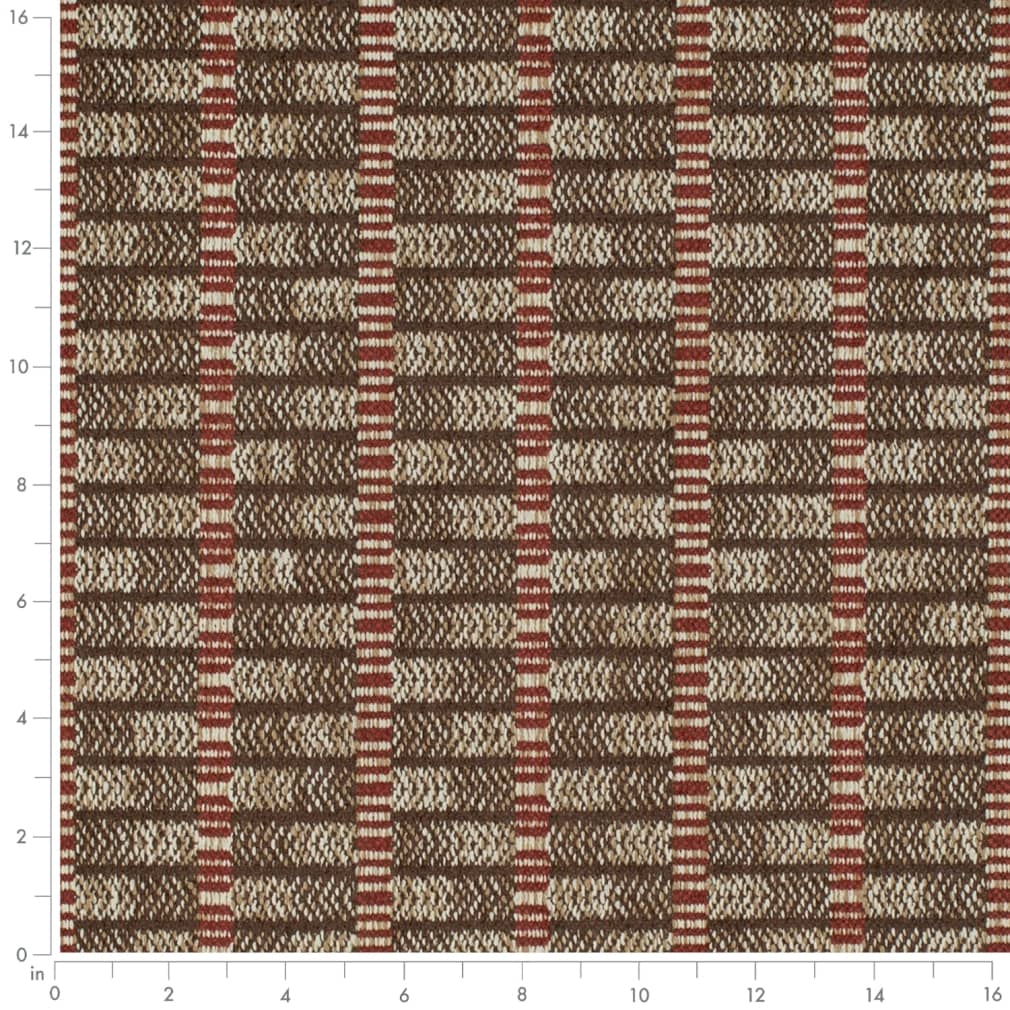 D4105 Abstract & Geometric,Global,Stripe Brick Brown Charlotte Fabrics