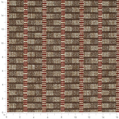 D4105 Abstract & Geometric,Global,Stripe Brick Brown Charlotte Fabrics