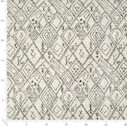 D4112 Abstract & Geometric,Global Pepper Black Charlotte Fabrics
