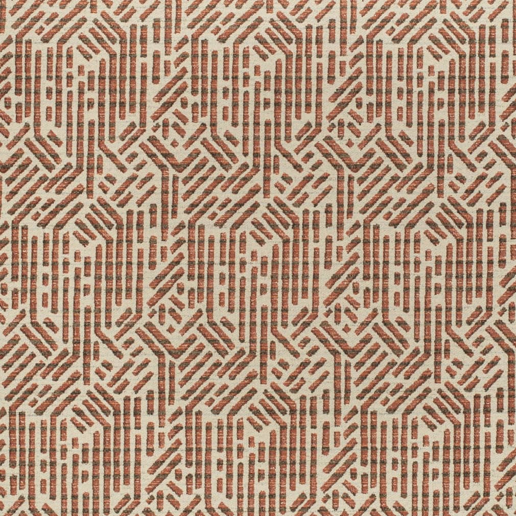 D4114 Abstract & Geometric,Global Terracotta Orange & Rust,Red & Burgundy Charlotte Fabrics