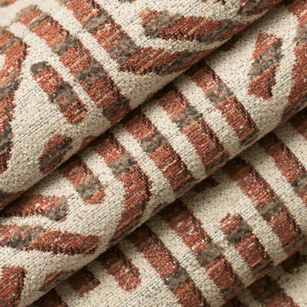 D4114 Abstract & Geometric,Global Terracotta Orange & Rust,Red & Burgundy Charlotte Fabrics