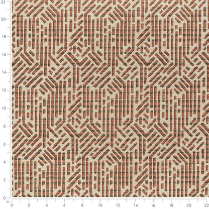 D4114 Abstract & Geometric,Global Terracotta Orange & Rust,Red & Burgundy Charlotte Fabrics