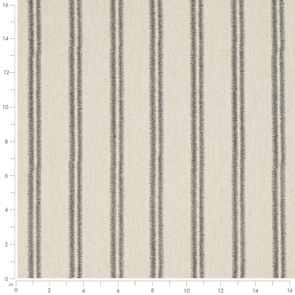 D4118 Global,Stripe Iron Black Charlotte Fabrics