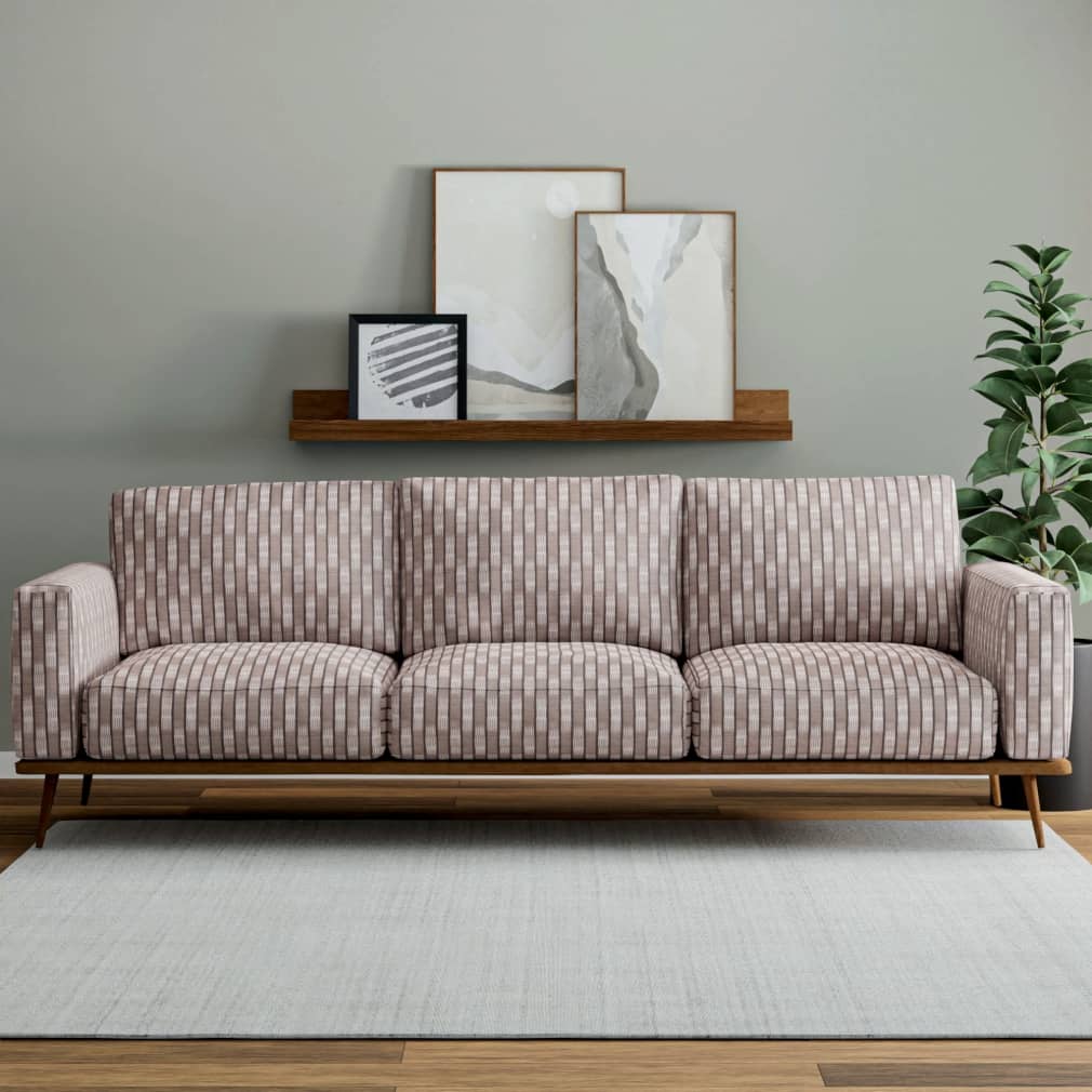 D4125 Abstract & Geometric,Global,Stripe Greystone Brown Charlotte Fabrics