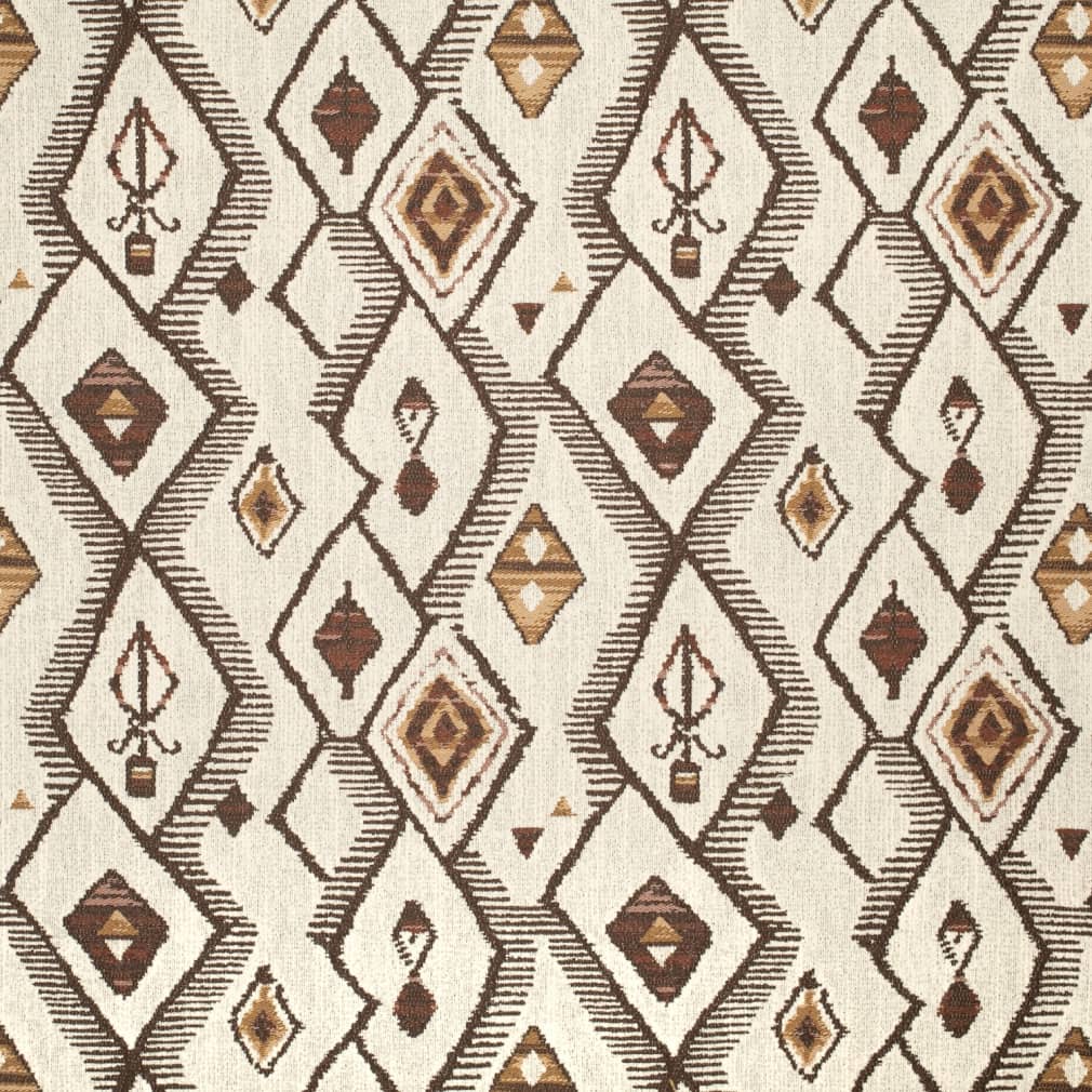 D4126 Abstract & Geometric,Global Umber Brown Charlotte Fabrics