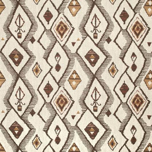 D4126 Abstract & Geometric,Global Umber Brown Charlotte Fabrics