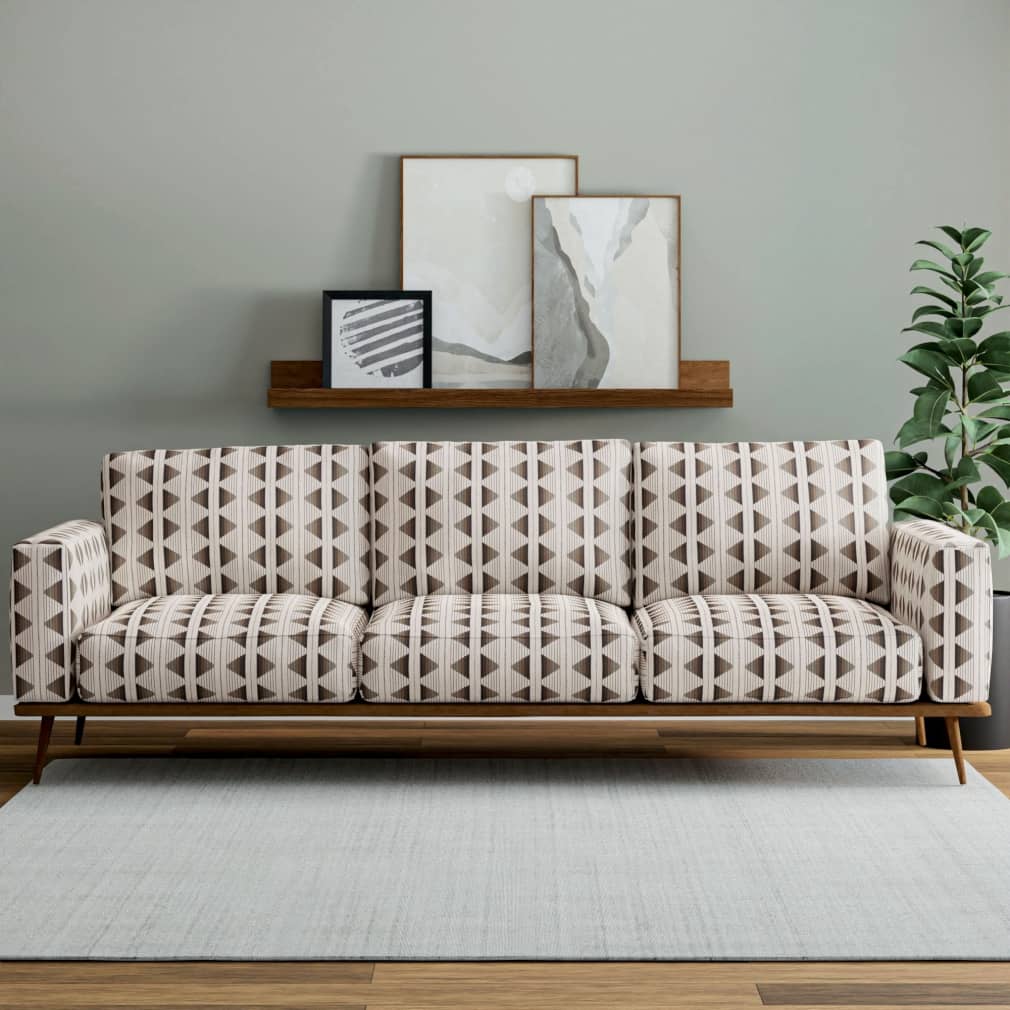 D4133 Abstract & Geometric,Global Flannel Brown,Grey & Silver Charlotte Fabrics