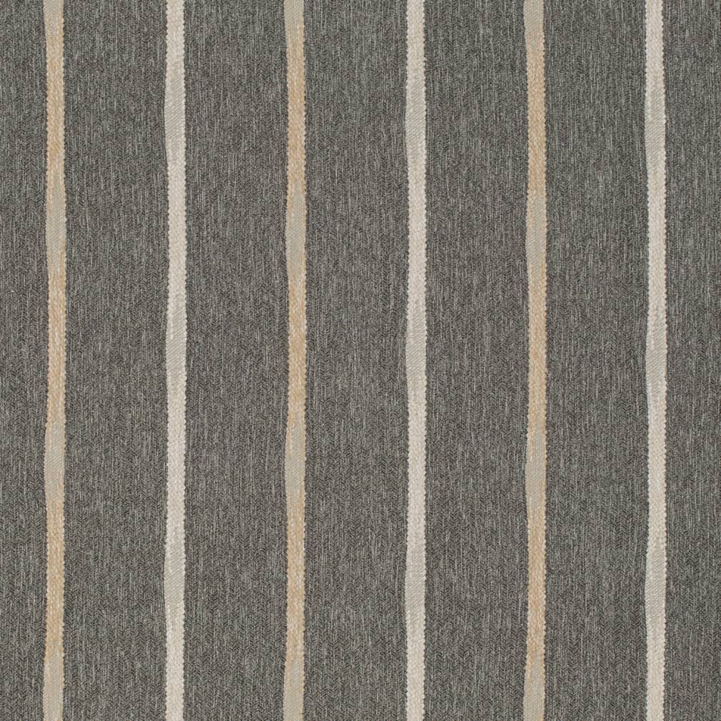 D4135 Global,Stripe Graphite Black Charlotte Fabrics