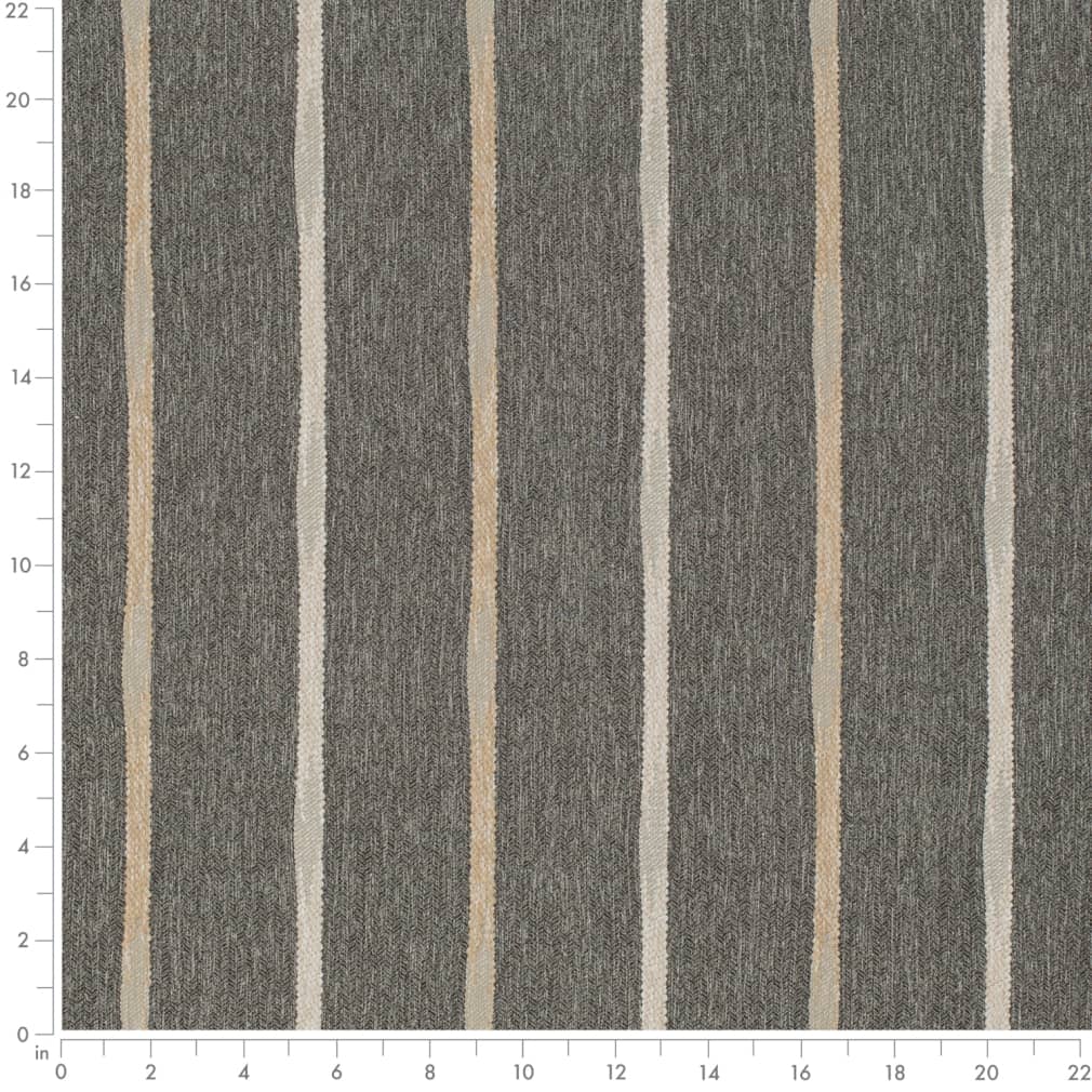 D4135 Global,Stripe Graphite Black Charlotte Fabrics