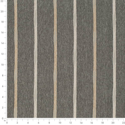 D4135 Global,Stripe Graphite Black Charlotte Fabrics