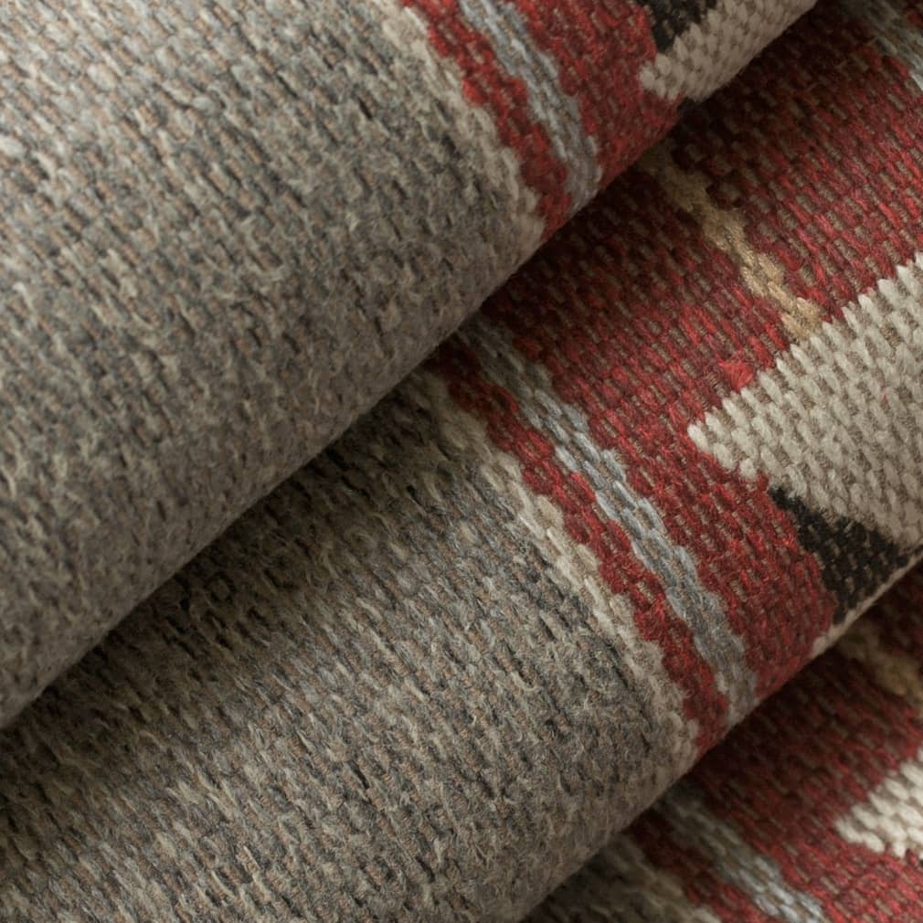 D4138 Abstract & Geometric,Global,Southwestern,Stripe Caliente Red & Burgundy Charlotte Fabrics